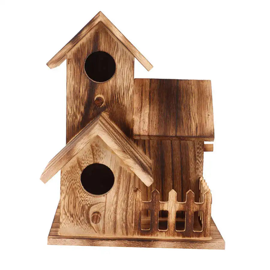 Wooden Bird Feeding Birdhouse