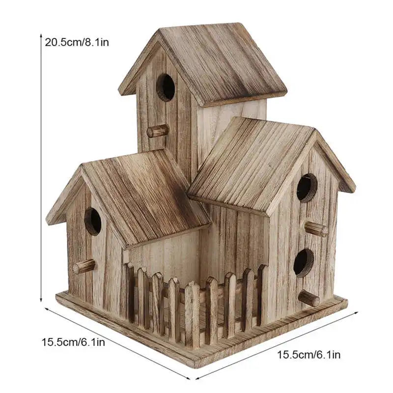 Wooden Bird Feeding Birdhouse