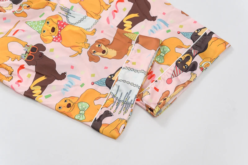 Dog Print Pajama Set