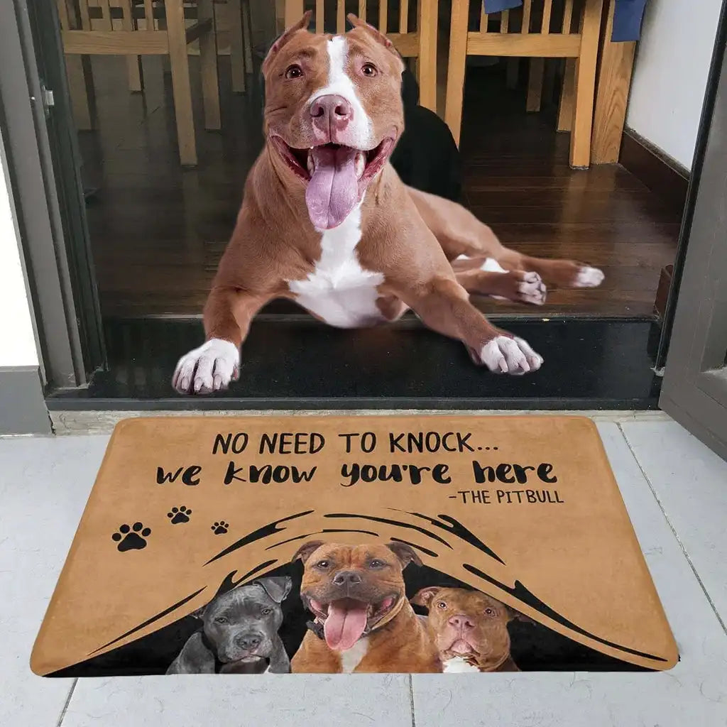 No Knock Bulldog Doormat