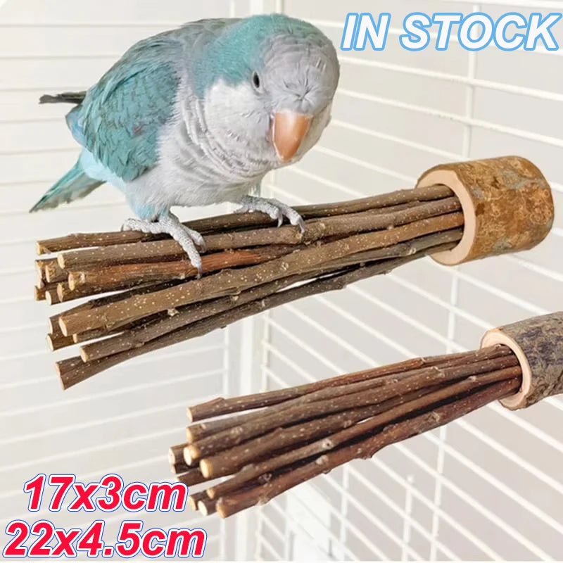 Wooden Parrot Stand Pole Perch