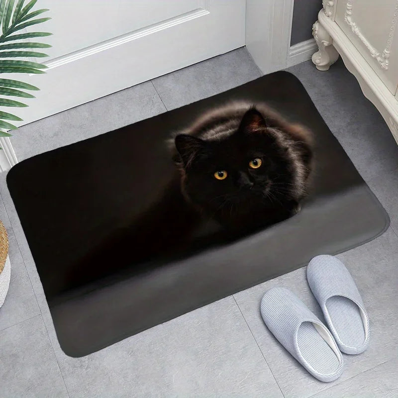 Cute Cat Print Bath Mat