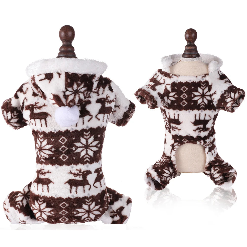 Warm Christmas Dog Pajamas