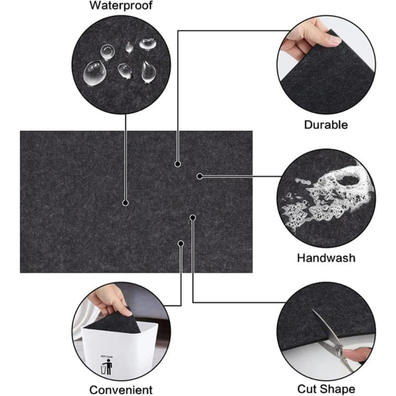 Black Terrarium Mat Bedding