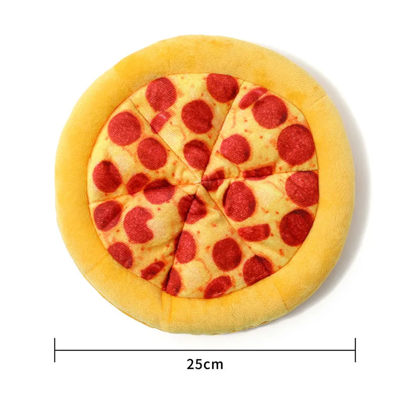Plush Pizza Dog Toy