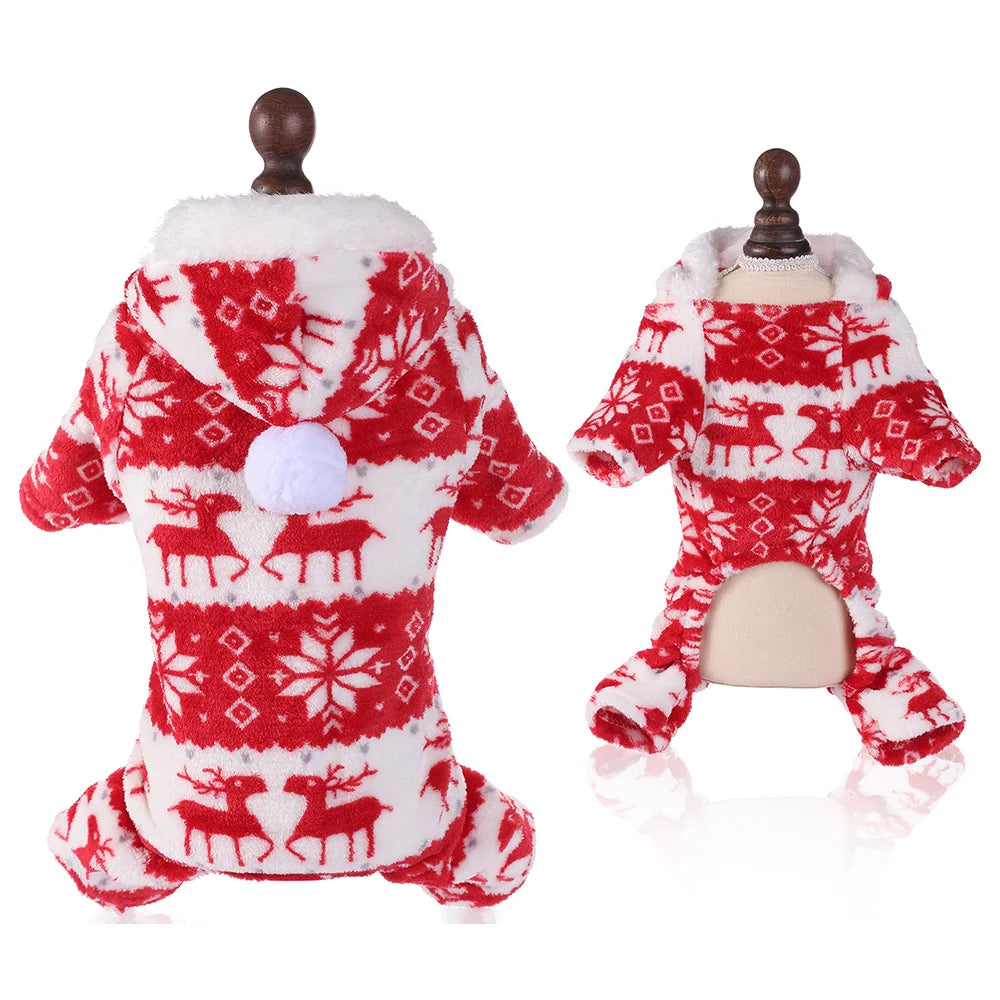 Warm Christmas Dog Pajamas
