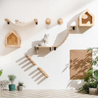 Wooden Cat Climbing Shelf