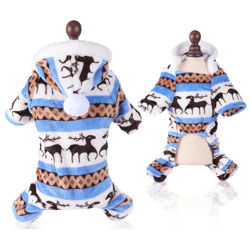 Warm Christmas Dog Pajamas