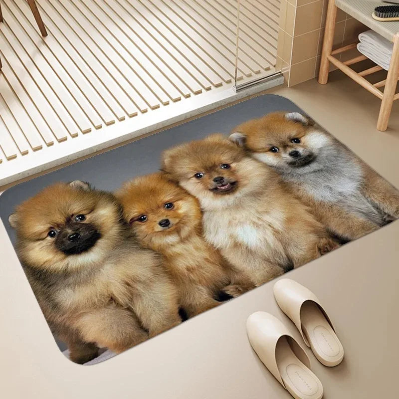 Pomeranian Dog Door Mat