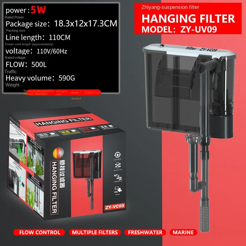 Wall-Mounted Aquarium Filter