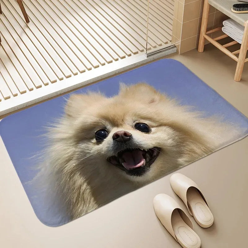 Pomeranian Dog Door Mat