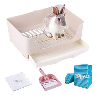 Rabbit Litter Box with Drawer