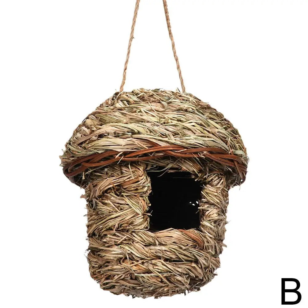 Woven Straw Parrot Nest
