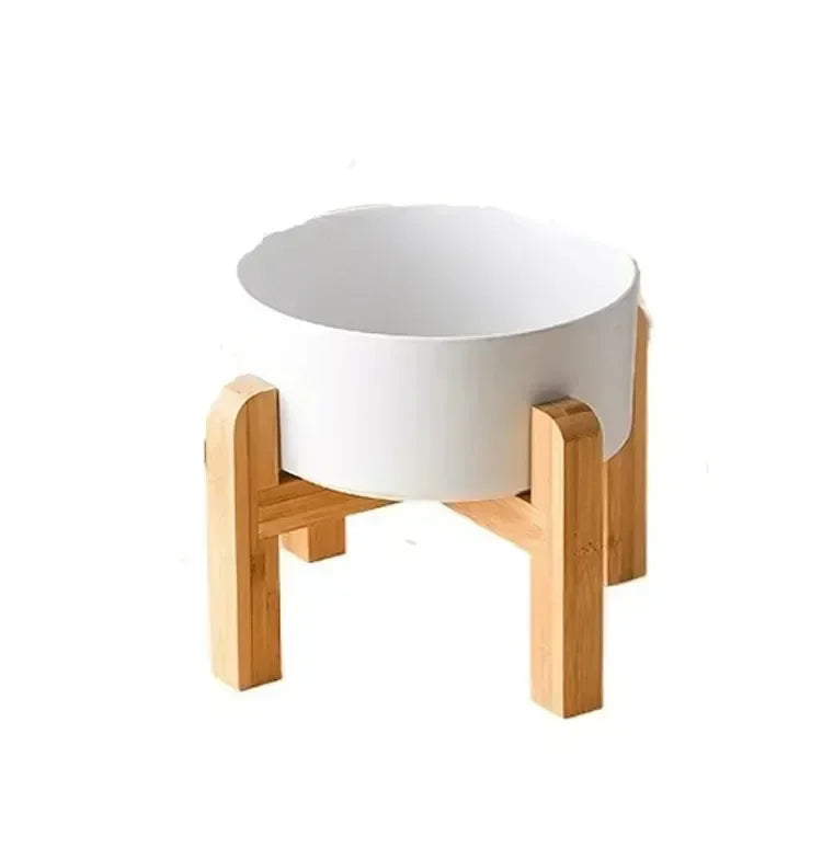 Ceramic Cat Bowl with Stand