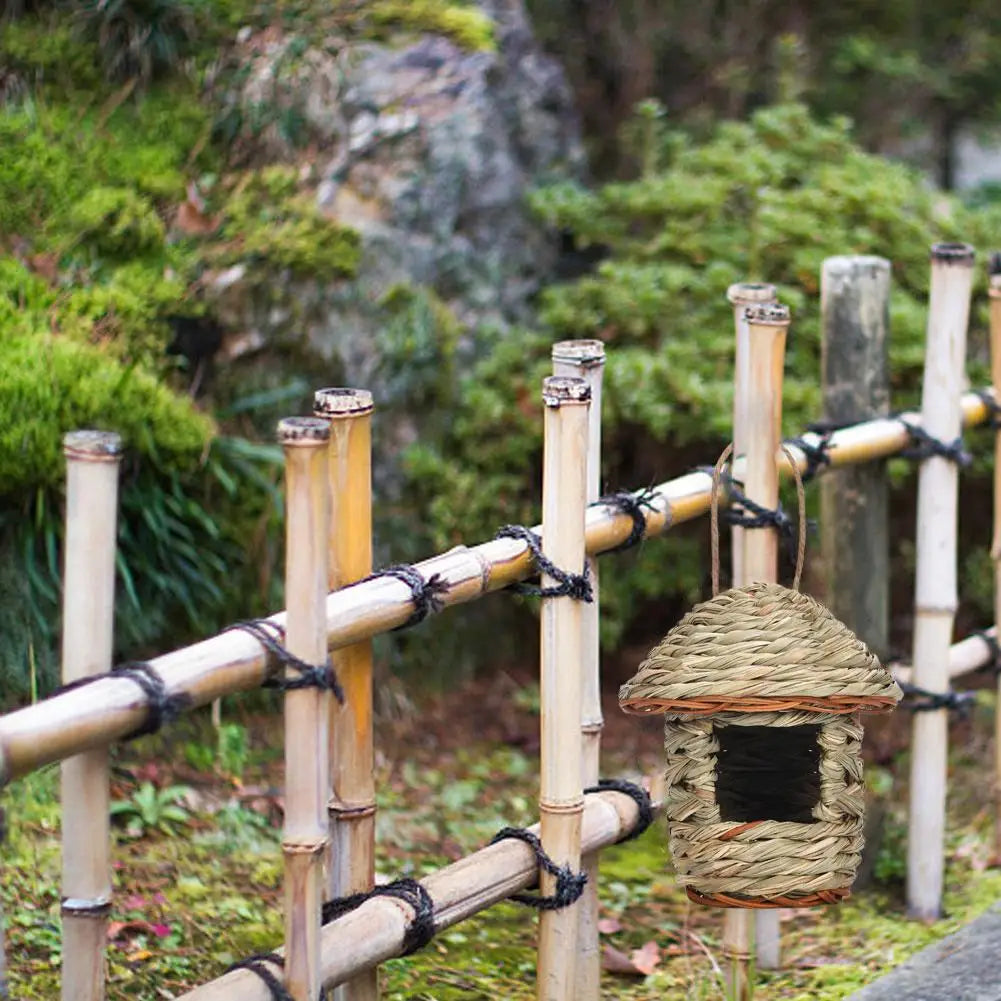 Woven Straw Parrot Nest