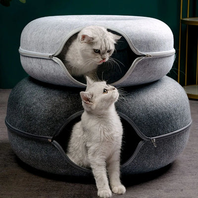 Felt Cat Tunnel Bed