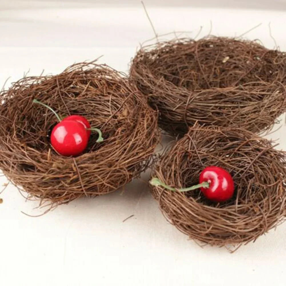Vintage Round Rattan Bird's Nest