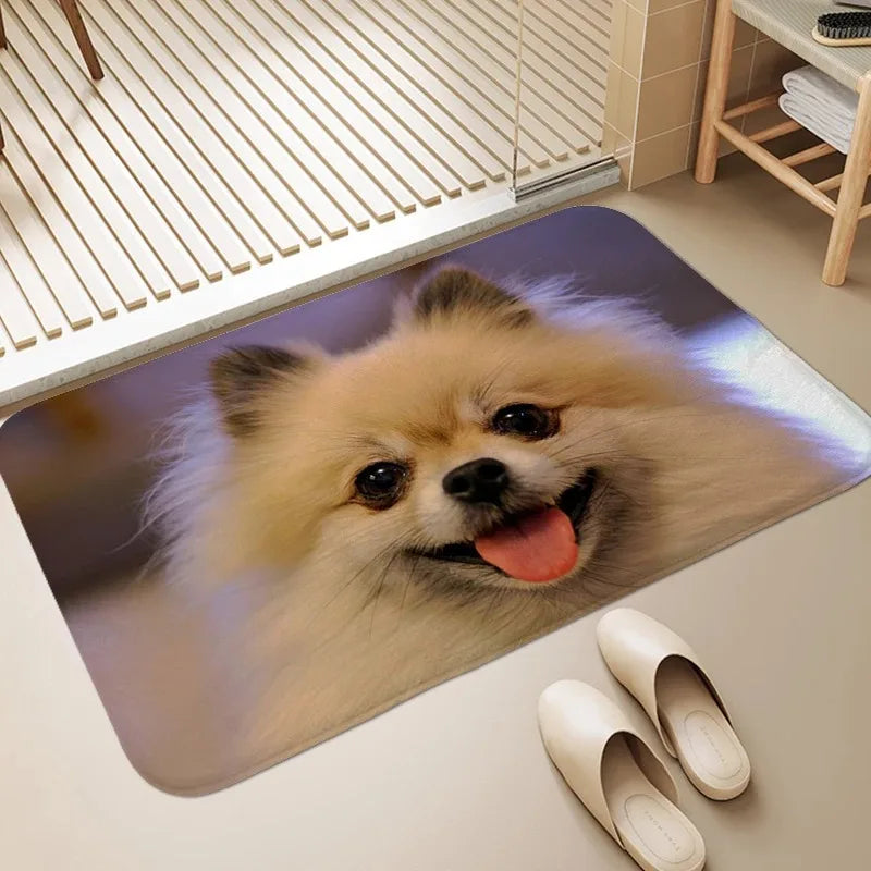 Pomeranian Dog Door Mat
