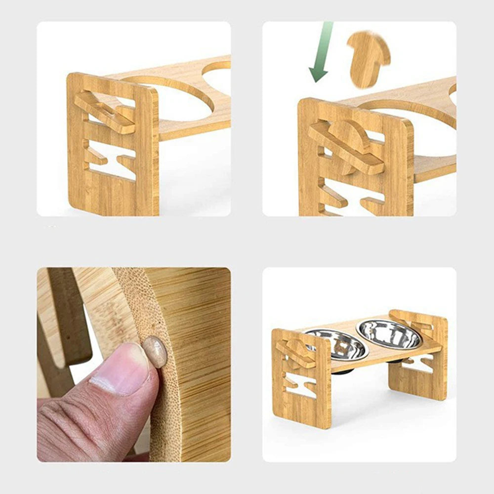 CustomFit Pet Wood Bowl