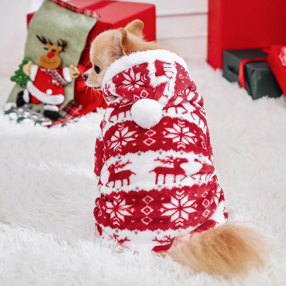 Warm Christmas Dog Pajamas