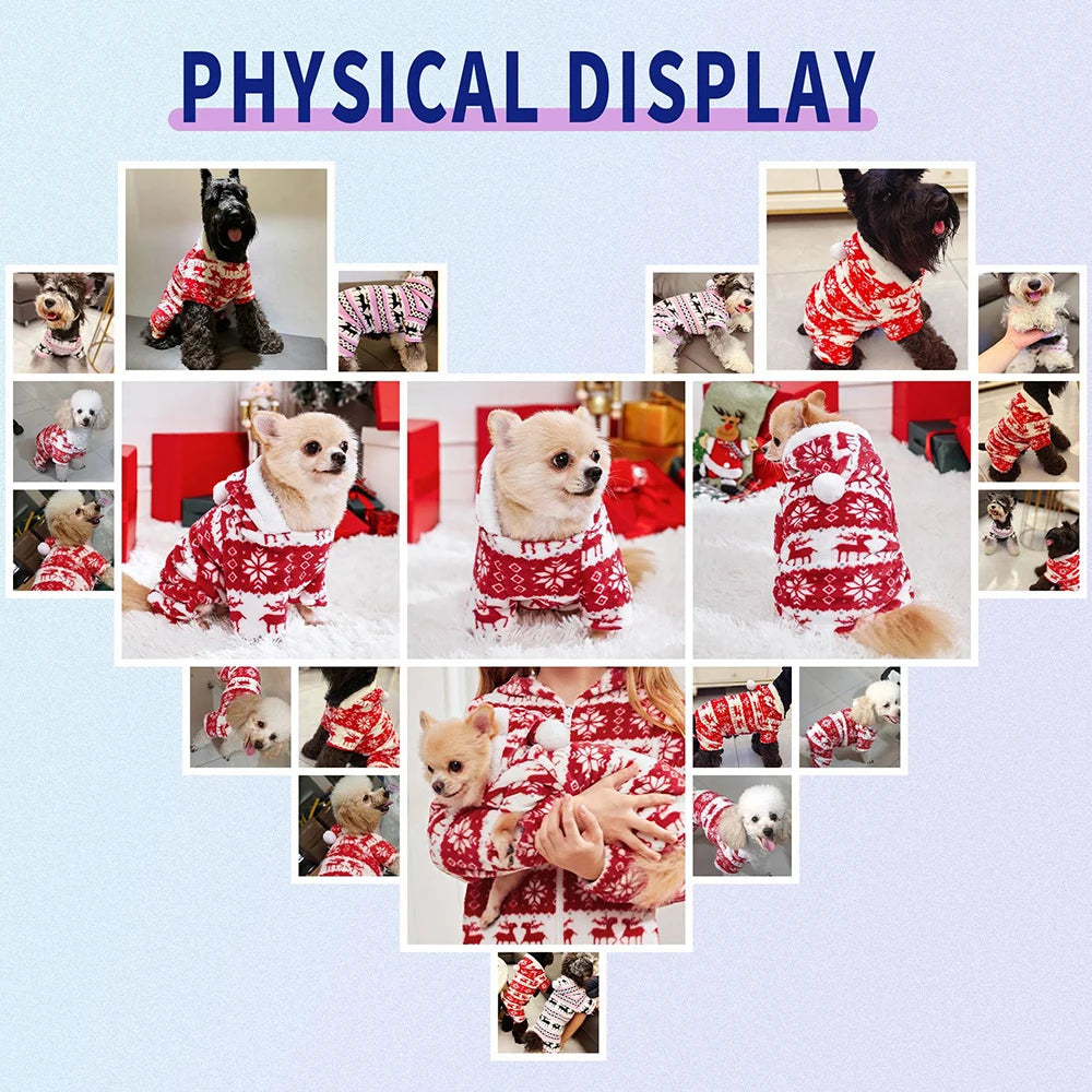 Warm Christmas Dog Pajamas