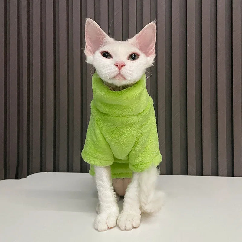 Turtleneck Cat Sweater Coat