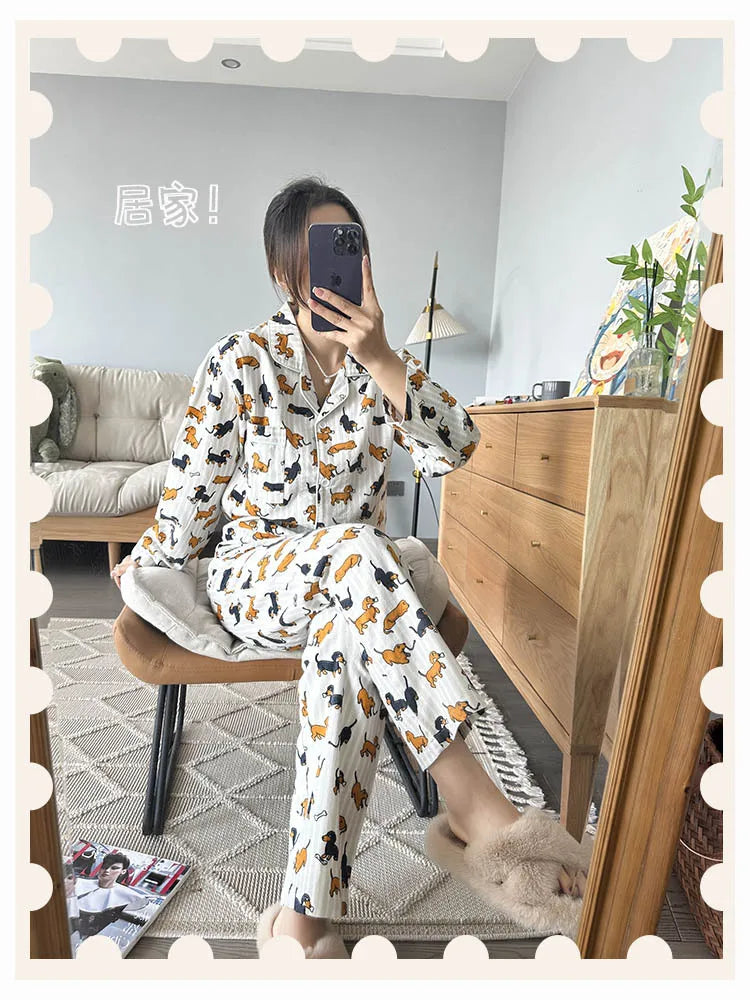Dachshund Dog Print Pajamas