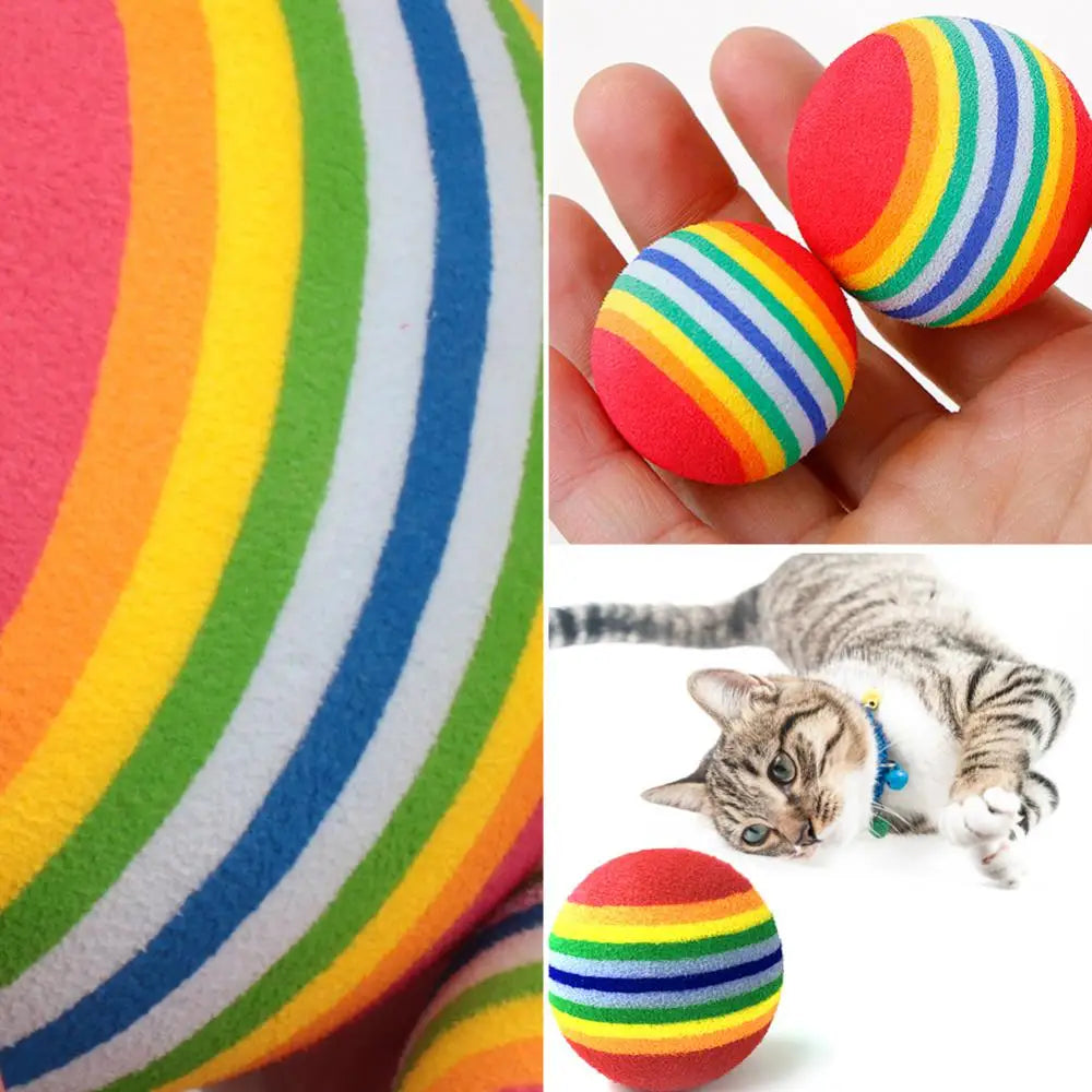 Rainbow Cat Ball Toy