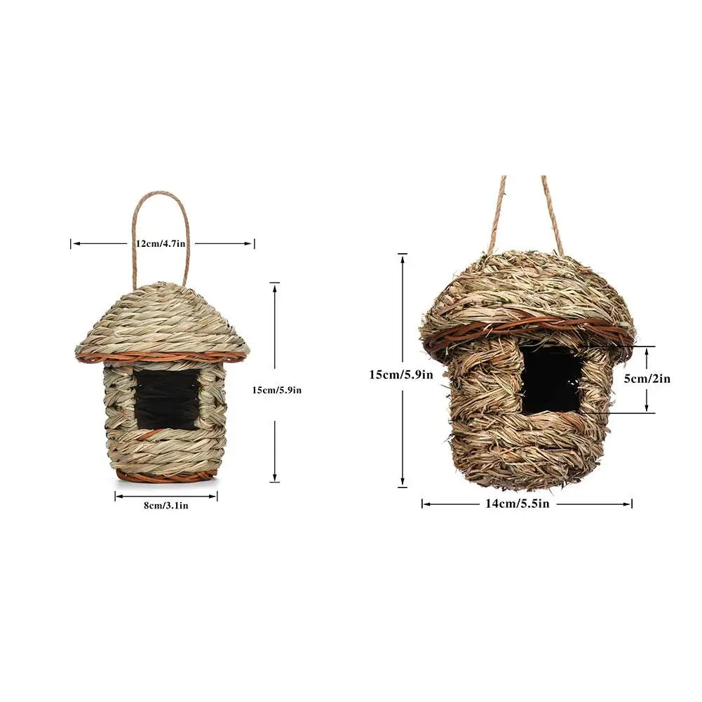 Woven Straw Parrot Nest