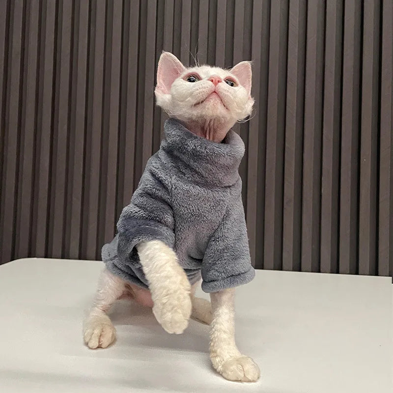 Turtleneck Cat Sweater Coat