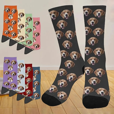Dog Face Print Socks