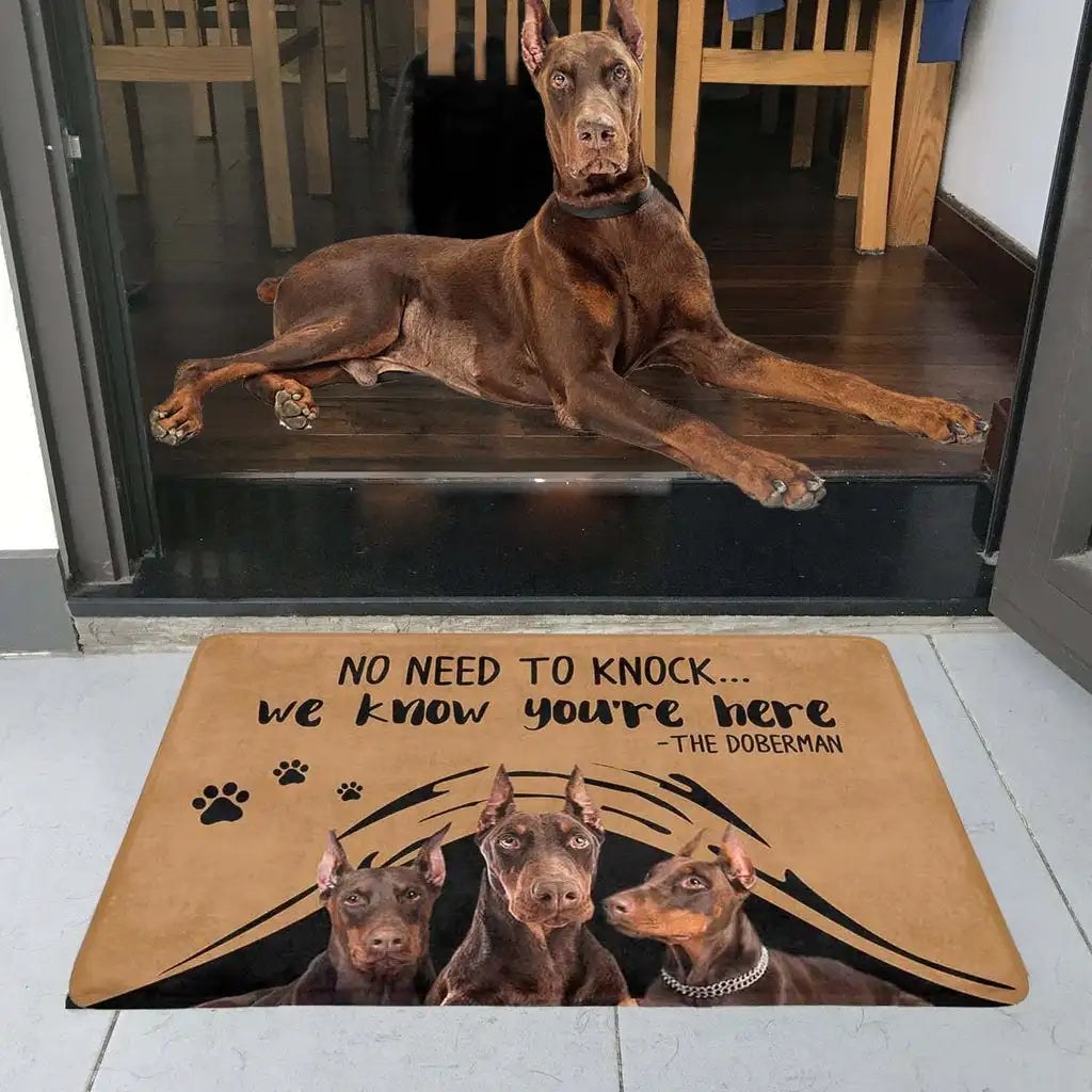 No Knock Bulldog Doormat
