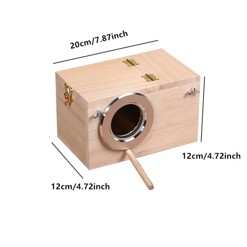 Wood Bird House Nest