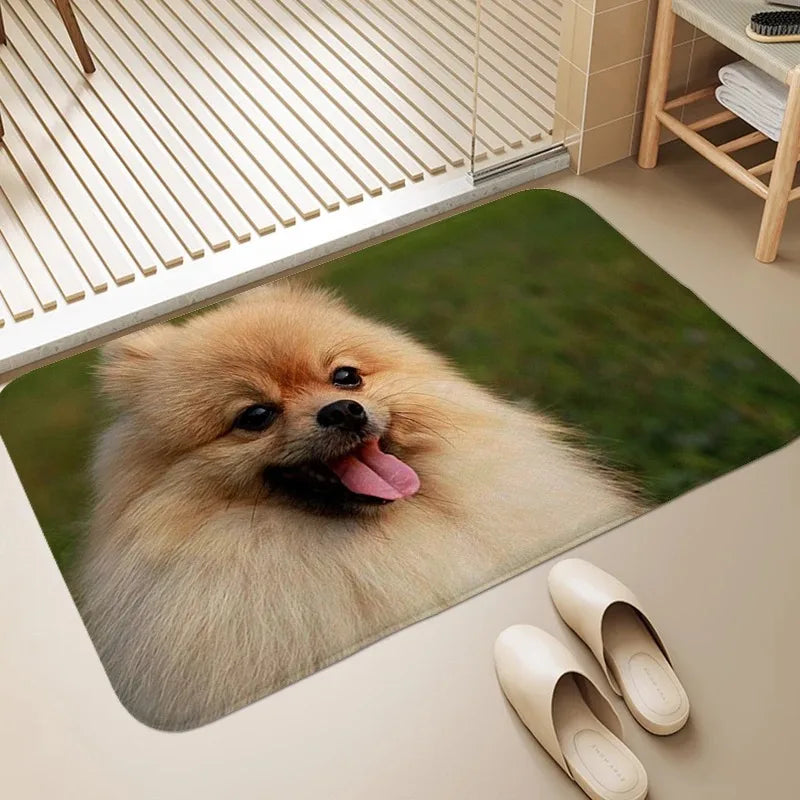 Pomeranian Dog Door Mat