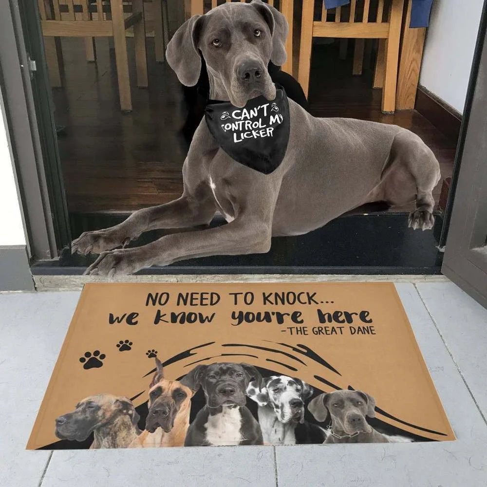 No Knock Bulldog Doormat