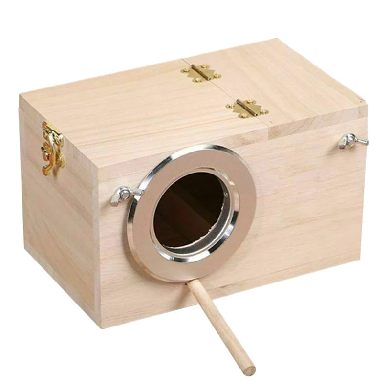 Wood Bird House Nest