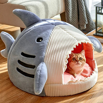 Shark Cat Cave Bed