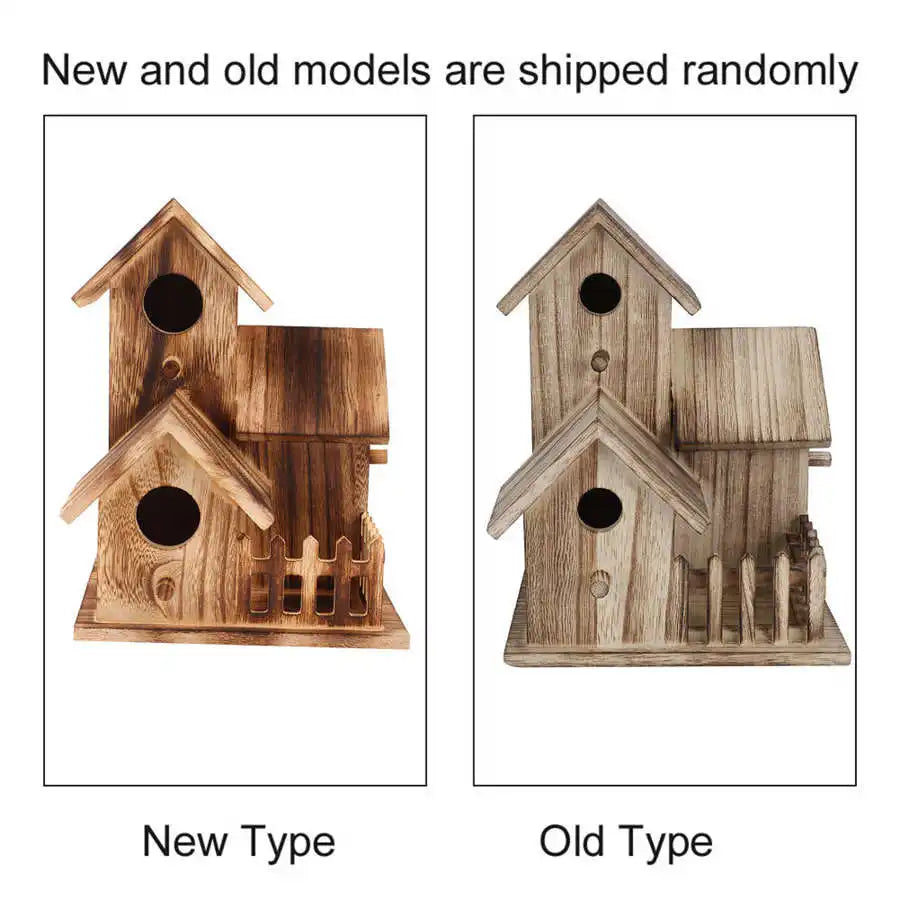 Wooden Bird Feeding Birdhouse