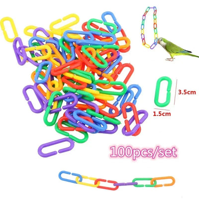 Parrot Chewing Plastic Toys