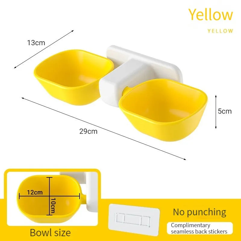 Wall Mounted Double Cat Bowl
