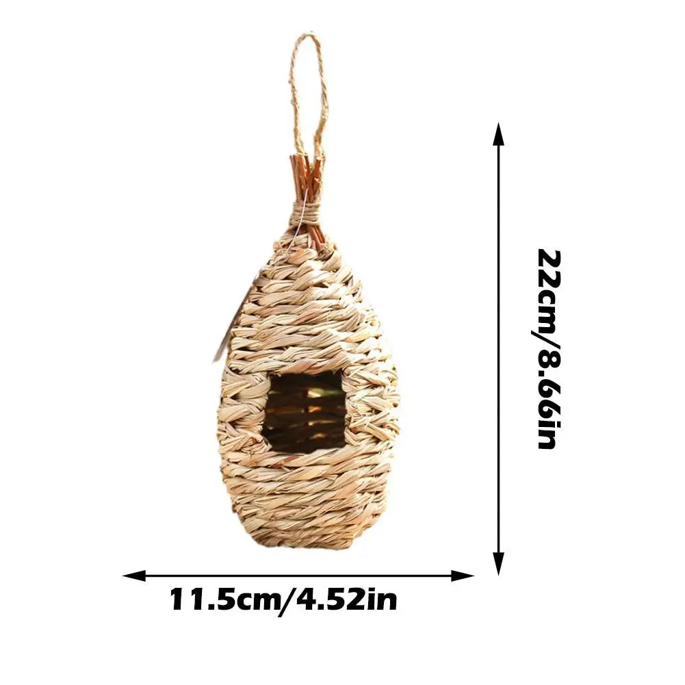 Woven Straw Parrot Nest