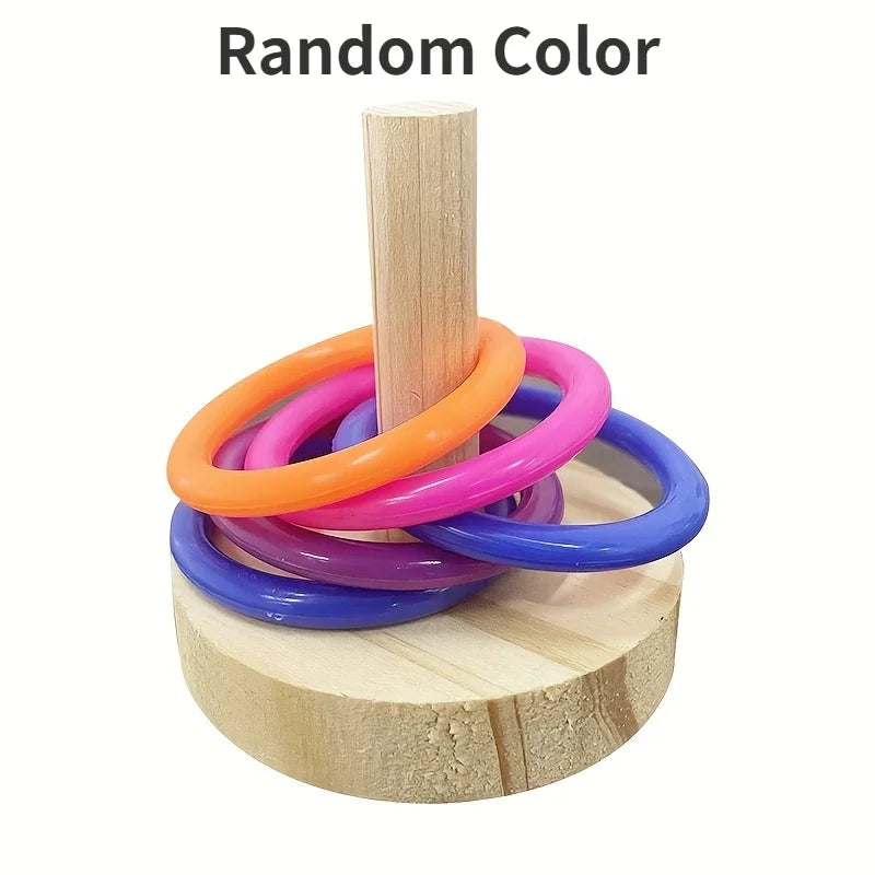 Wooden Parrot Play Ring