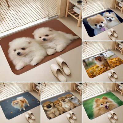 Pomeranian Dog Door Mat