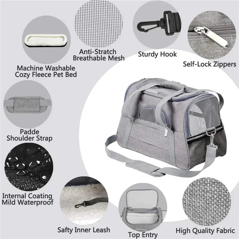 Cushioned Dog Carrier Bag