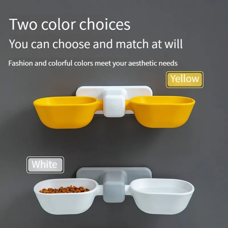 Wall Mounted Double Cat Bowl