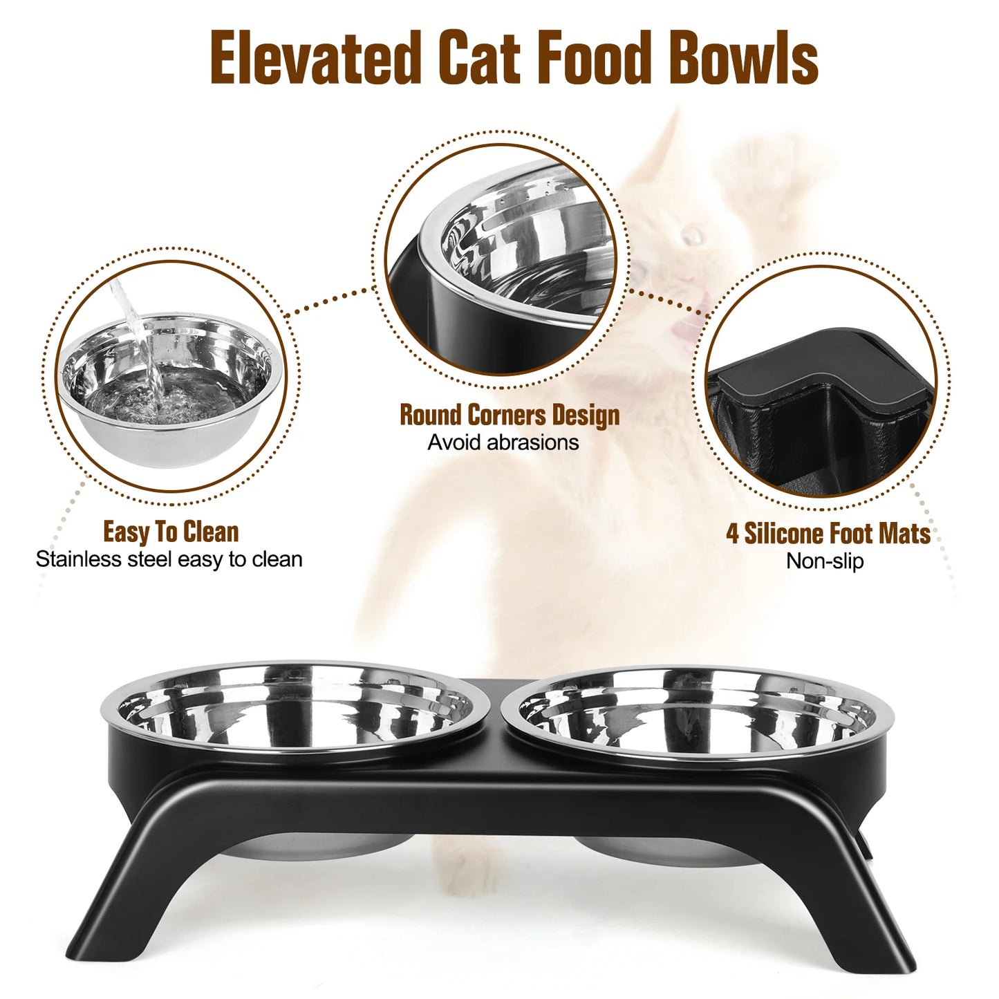 Elevated Cat Bowl Set