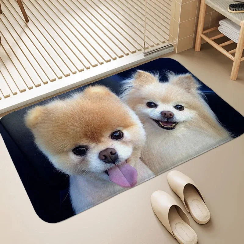 Pomeranian Dog Door Mat