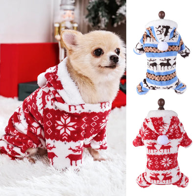 Warm Christmas Dog Pajamas