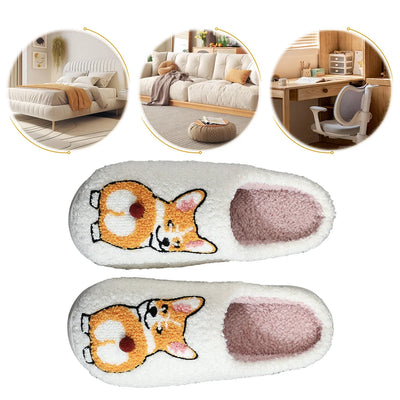 Cozy Corgi Dog Slippers