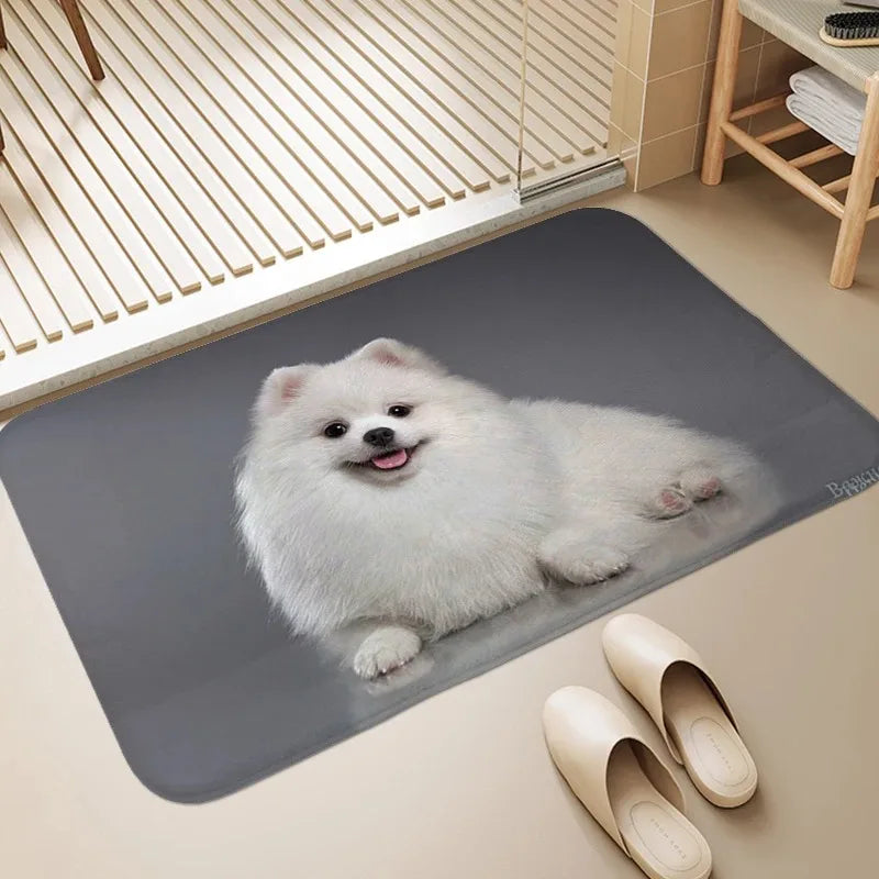 Pomeranian Dog Door Mat